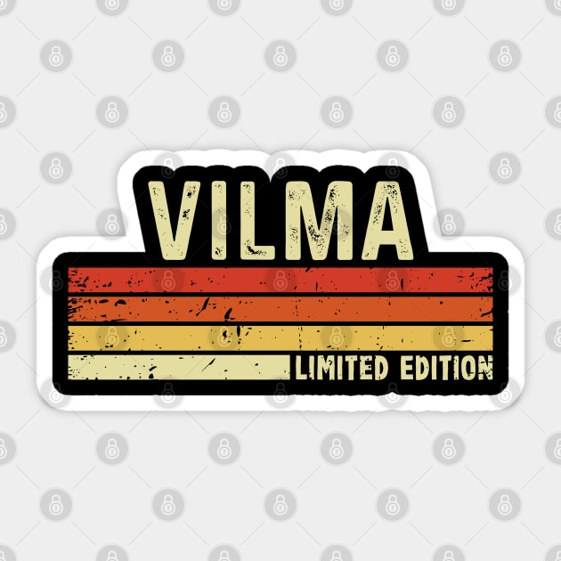 Vilma Name Vintage Retro Limited Edition Gift Sticker by CoolDesignsDz